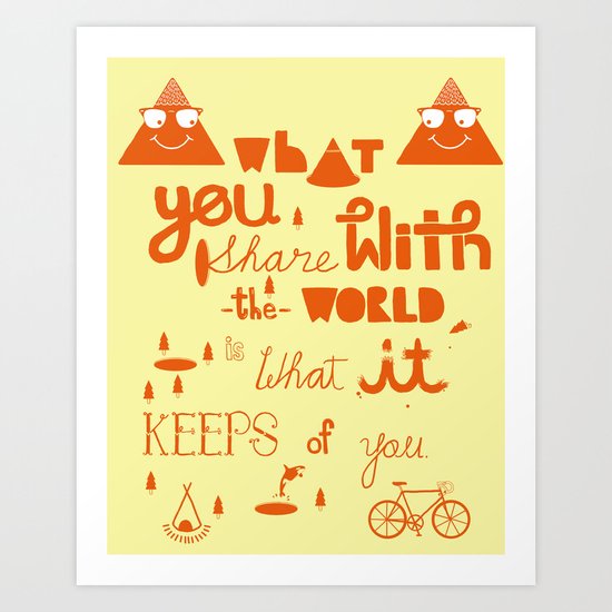keeps of you Art Print