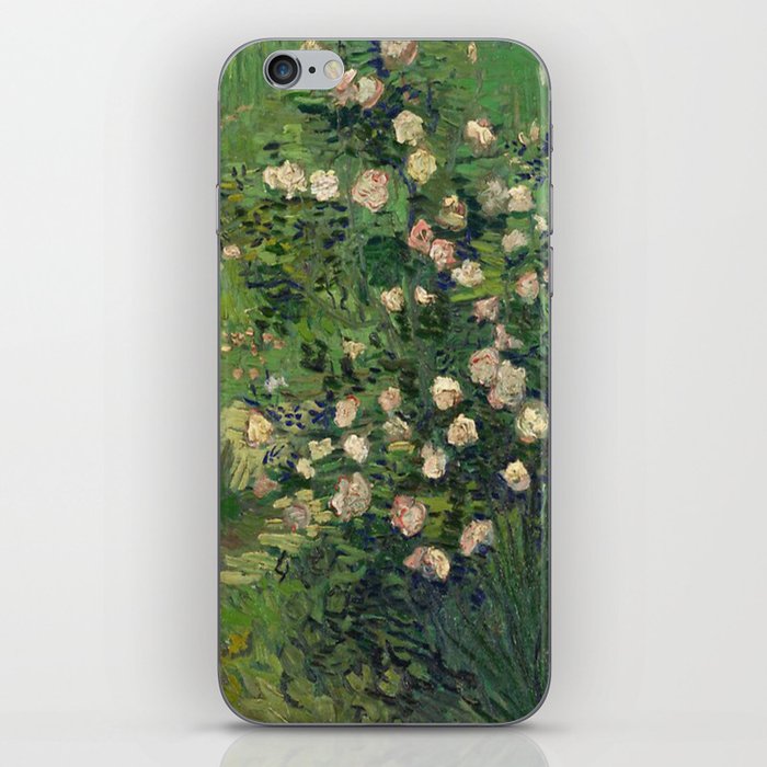 Vincent Van Gogh,Blooming Rose Bush iPhone Skin