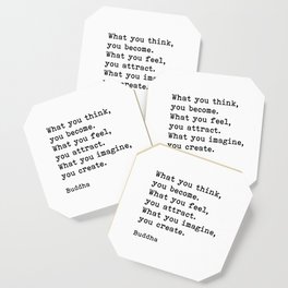 What You Think You Become, Buddha, Motivational Quote Coaster