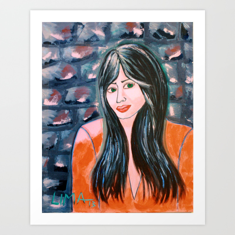 Lost The Mystery Girl Acrylic Painting Of A Woman Art Print By