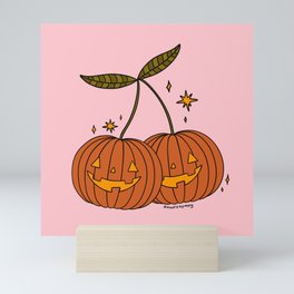 Pumpkin Cherries Mini Art Print