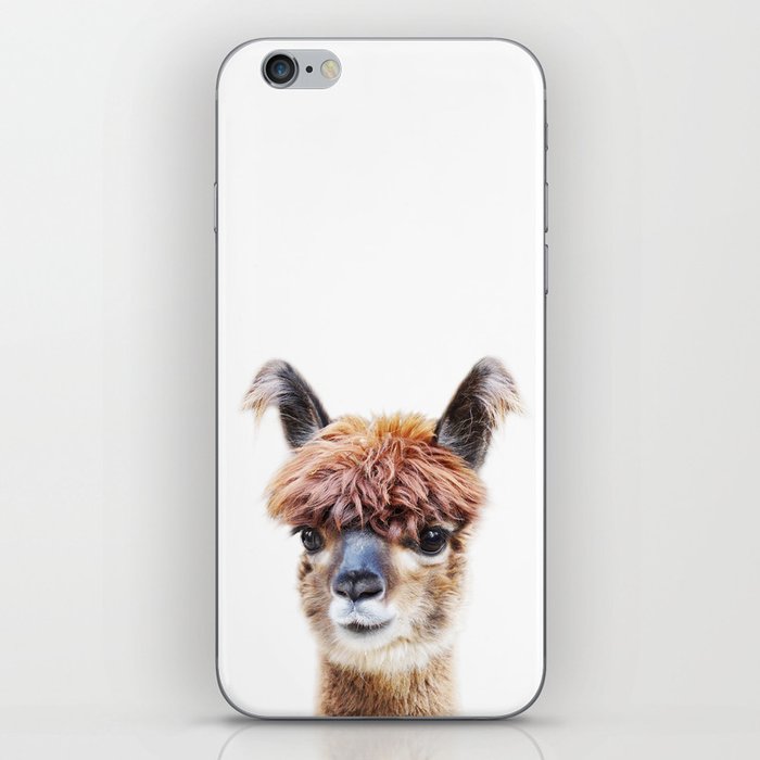 Baby Alpaca, Brown Alpaca, Farm Animals, Art for Kids, Baby Animals Art Print By Synplus iPhone Skin