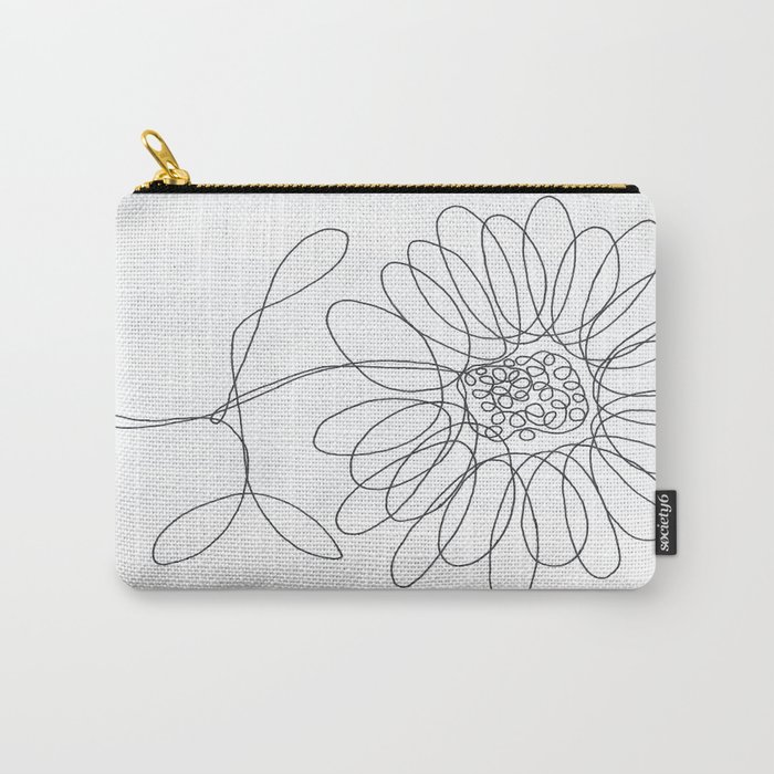 Daisy - White Carry-All Pouch