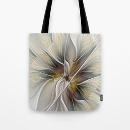 Floral Abstract, Fractal Art Tote Bag