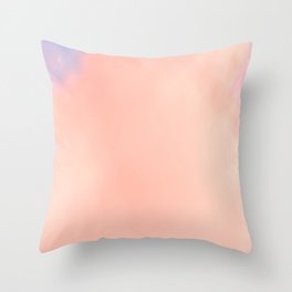 Fluffy glowing rose white clouds Throw Pillow