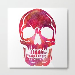 Red spooky skull  Metal Print