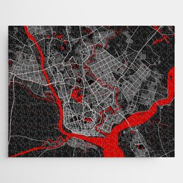Yangon City Map of Myanmar - Oriental Jigsaw Puzzle