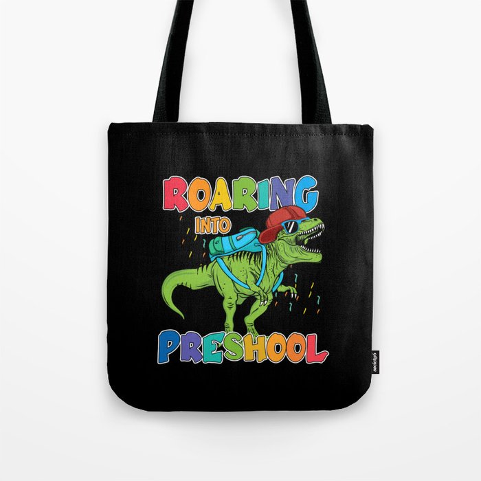 Preschool dinosaur back to school Tote Bag