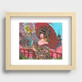 Geisha nature. Recessed Framed Print