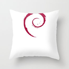 Debian Official Spiral Swirl Logo T-Shirt Throw Pillow