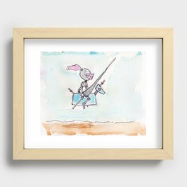 Atom Knight and Neutron Ride Out Recessed Framed Print