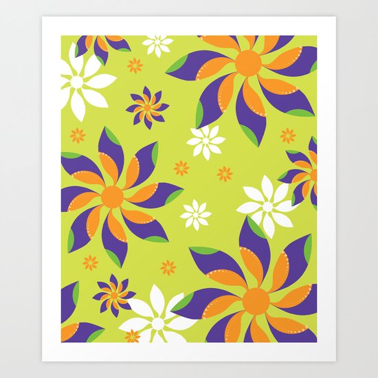 Flowerswirl Art Print