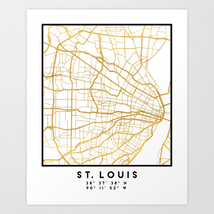 Saint Louis Missouri, St. Louis Art, St. Louis Map, St Louis Flag, Saint  Louis Art, Missouri, Saint Louis Print, St. Louis Print, STL
