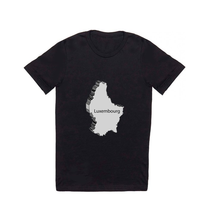 Luxembourg 3D Map T Shirt