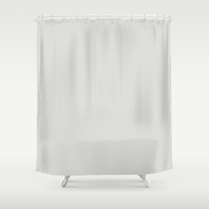 Monochrome Solid  Pastel Light Gray Shower Curtain