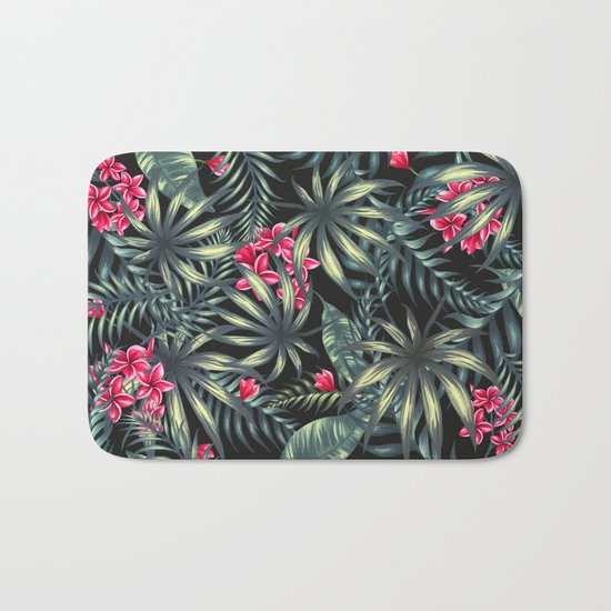 Tropical leave pattern 9.2 Bath Mat