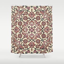 Ornate Arabesque Floral Pattern  Shower Curtain