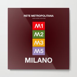 Milan metro map, Bob Noorda, Massimo Vignelli, subway alphabet map Metal Print | Metrodimilano, Citymetromap, Milanmetromap, Minimalistsubway, Milanmap, Citymap, Citysubway, Subwayart, Massimovignelli, Citysubwaymap 