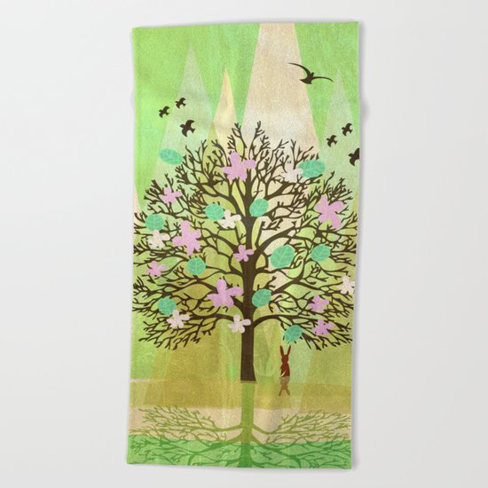 Spring Tree Beach Towel