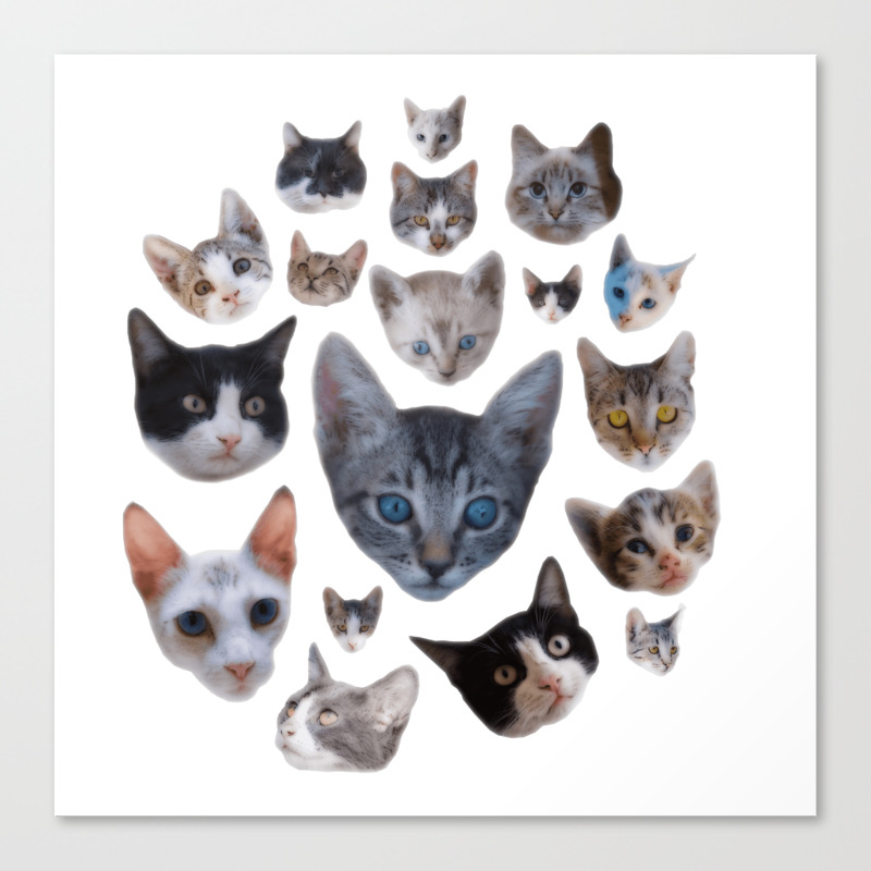 A Bunch Of Cats Canvas Print By Gamikun Society6