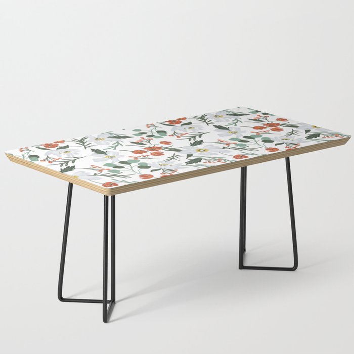 White Floral Wonderland - Holiday Coffee Table