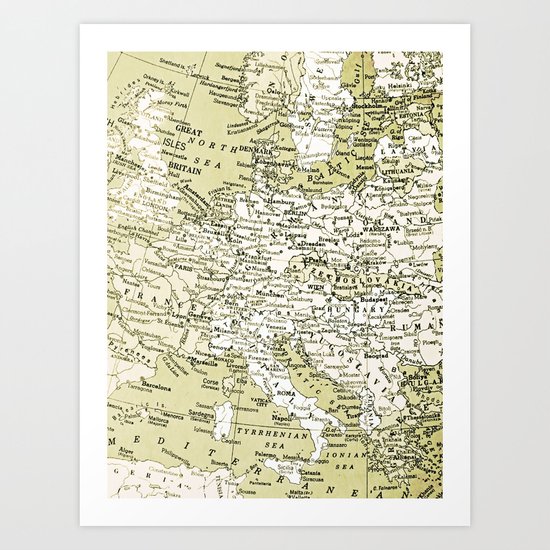 1938 Europe Art Print