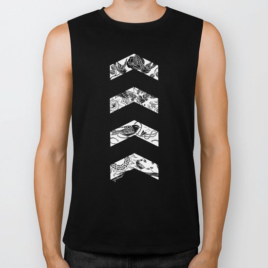 Inverted Chevrons Biker Tank