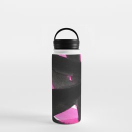 Superwatercolor Pink and Black Water Bottle