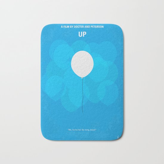 No134 My UP minimal movie poster Bath Mat
