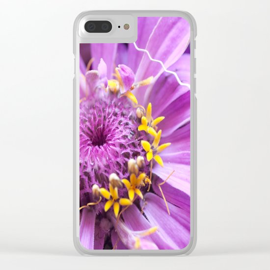 Soft Lilac Zinnia Flower Close-up #1 #decor #art #society6 Clear iPhone Case
