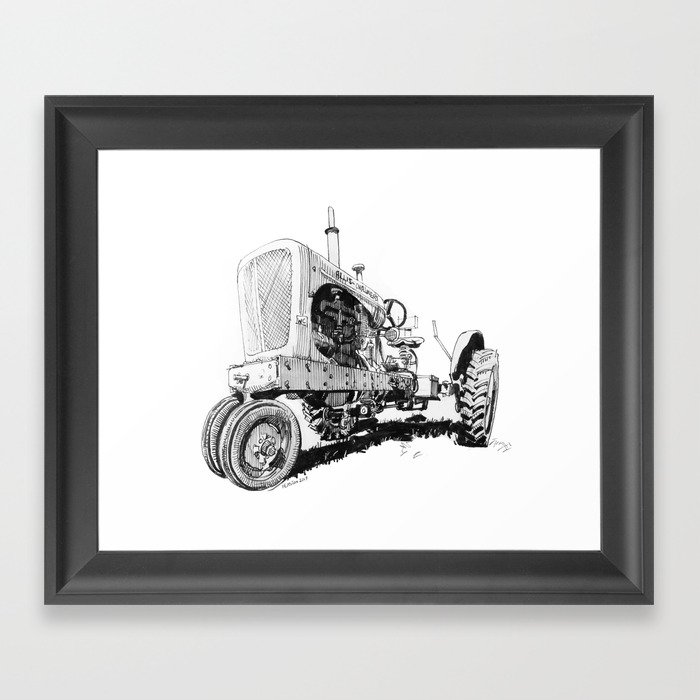 Old Allis-Chambers tractor, Littleton, CO Framed Art Print