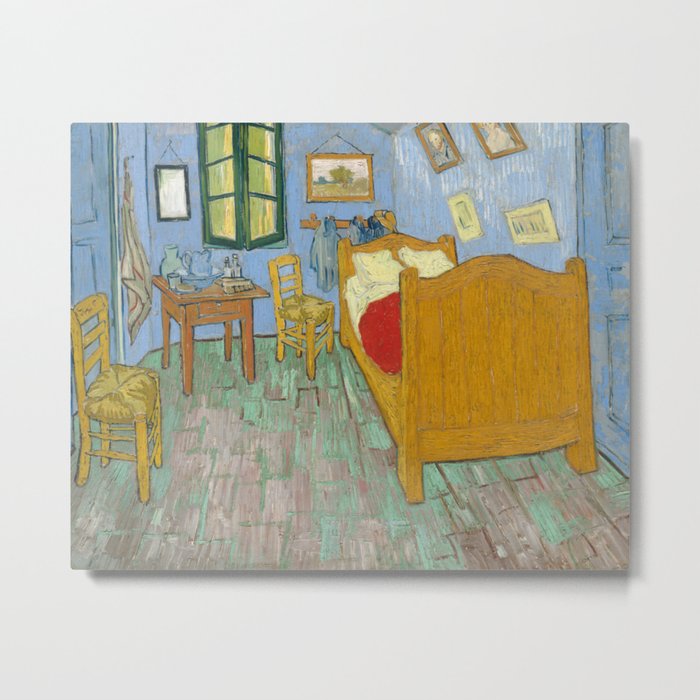 Vincent Van Gogh The Bedroom In Arles Metal Print By Constantchaos