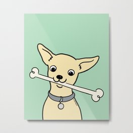 Chip Wawa The Chihuahua Metal Print | Chihuahua, Givethedogabone, Children, Illustration, Drawing, Pets, Cutedog, Dogsarebest, Cartoon, Dog 