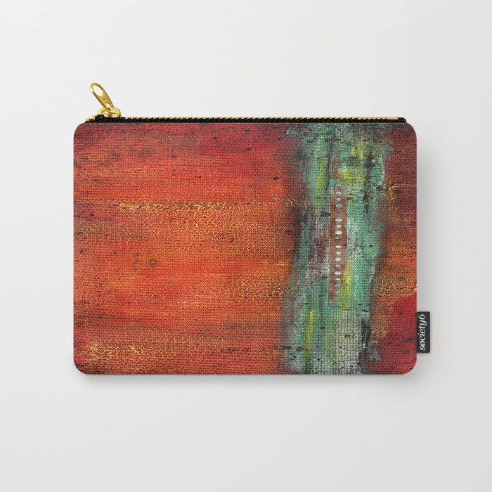 Abstract Copper Carry-All Pouch