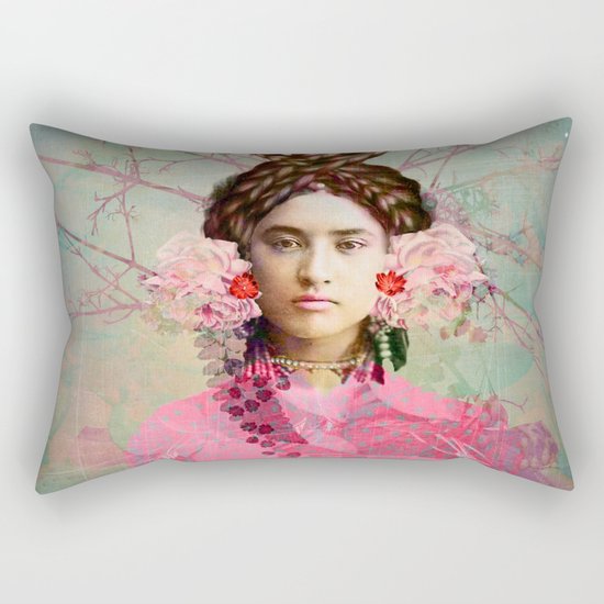 Portrait in Pastell Rectangular Pillow