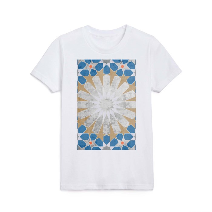 oriental mosaic tile pattern,  traditional geometric design 3 Kids T Shirt