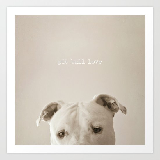 Pit bull love Art Print
