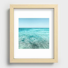 Crystal Clear Blue Ocean Recessed Framed Print