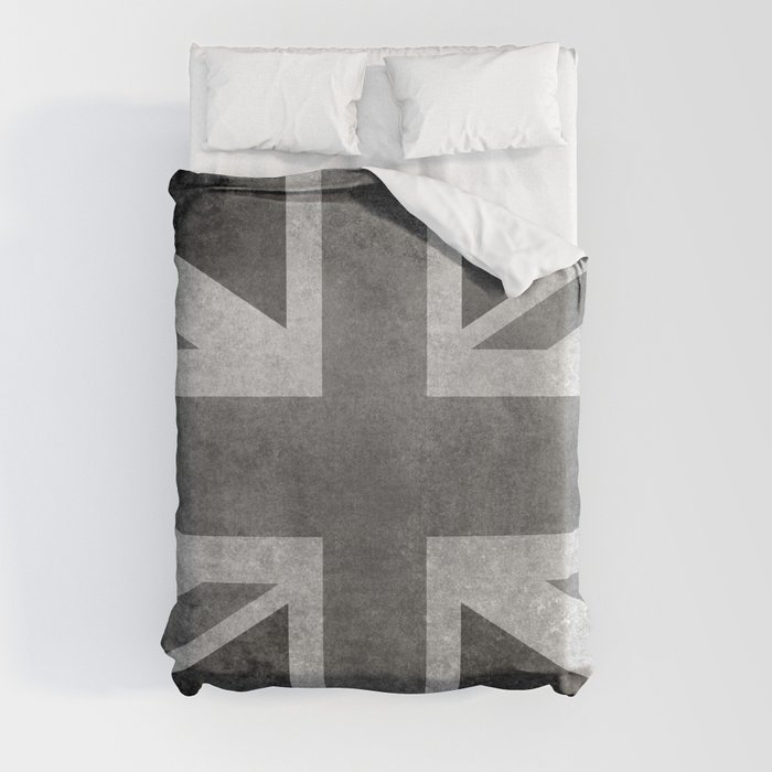 British Union Jack flag grungy style Duvet Cover