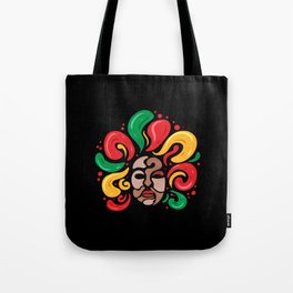 Afro With African Corors Hair Freedom Day Juneteenth Tote Bag