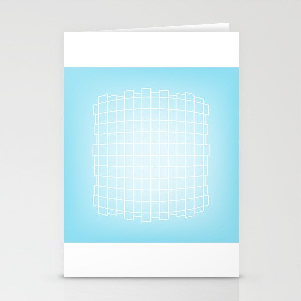Warped in Blue Stationery Cards