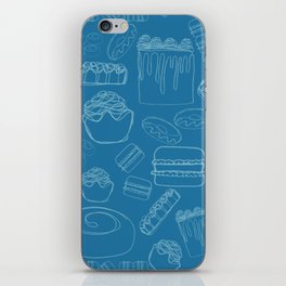 Bakery Goodness Pattern - Blue iPhone Skin