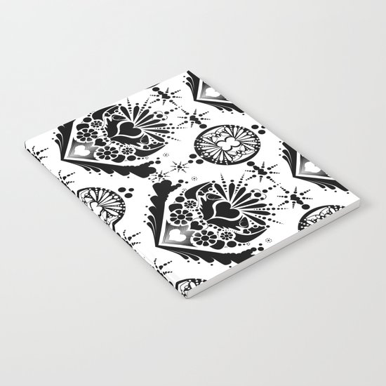 black pattern 8 Notebook