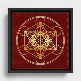 Metatrons Cube, Flower of life, Sacred Geometry Framed Canvas