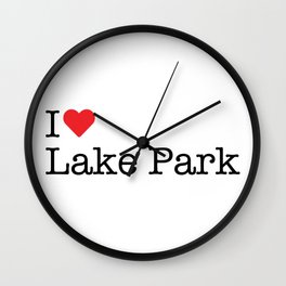 I Heart Lake Park, IA Wall Clock