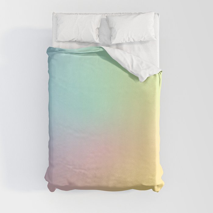 Candy Pastel Rainbow Gradient #abstract  Duvet Cover