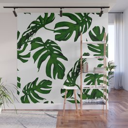 Simply Tropical Palm Leaves in Jungle Green Wall Mural
