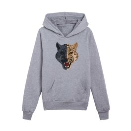 Panther Checkers Leopard Kids Pullover Hoodies