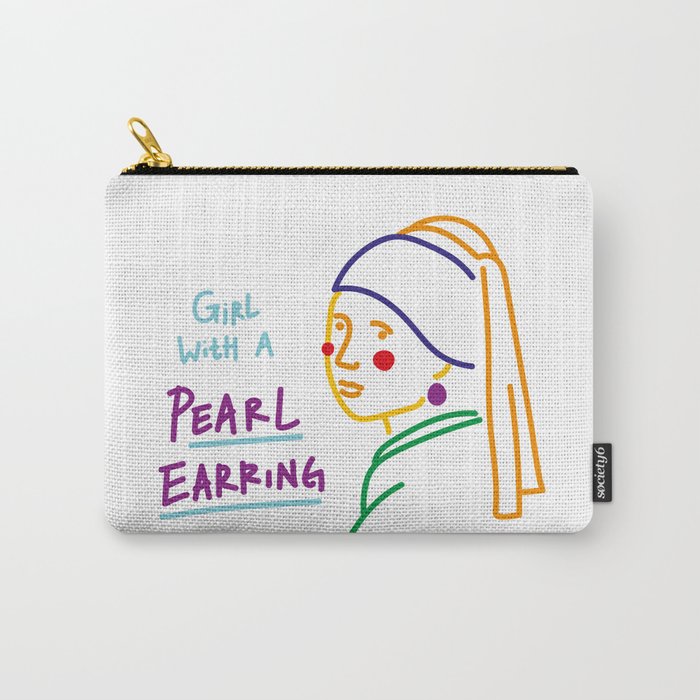 Contemporary Girl With A Pearl Earring Carry-All Pouch