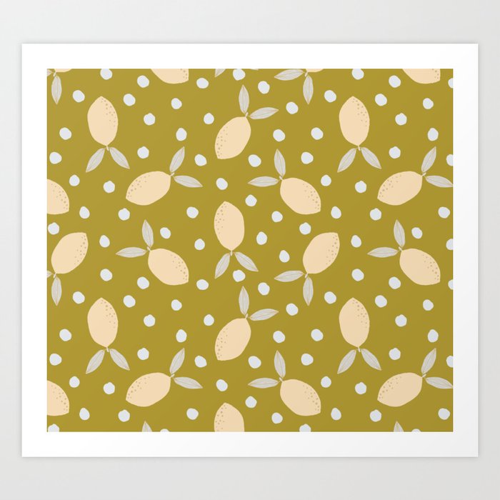 Lemons and Spots Art Print